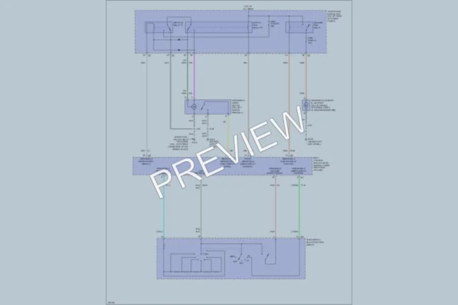 2009 GMC H1500 Wiper Washer wiring diagram preview with protected circuit layout
