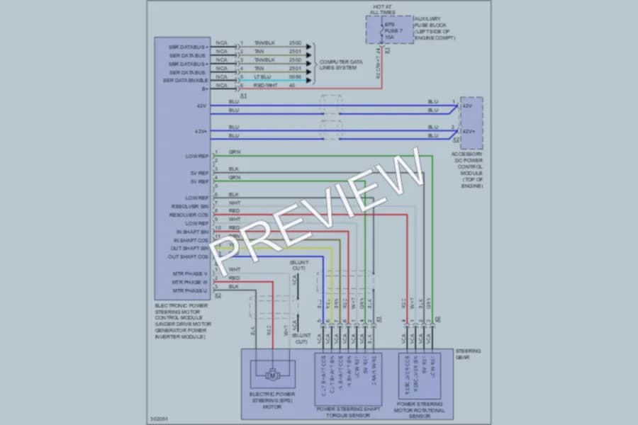 2009 GMC YukonDenali Electronic Power Steering wiring diagram preview