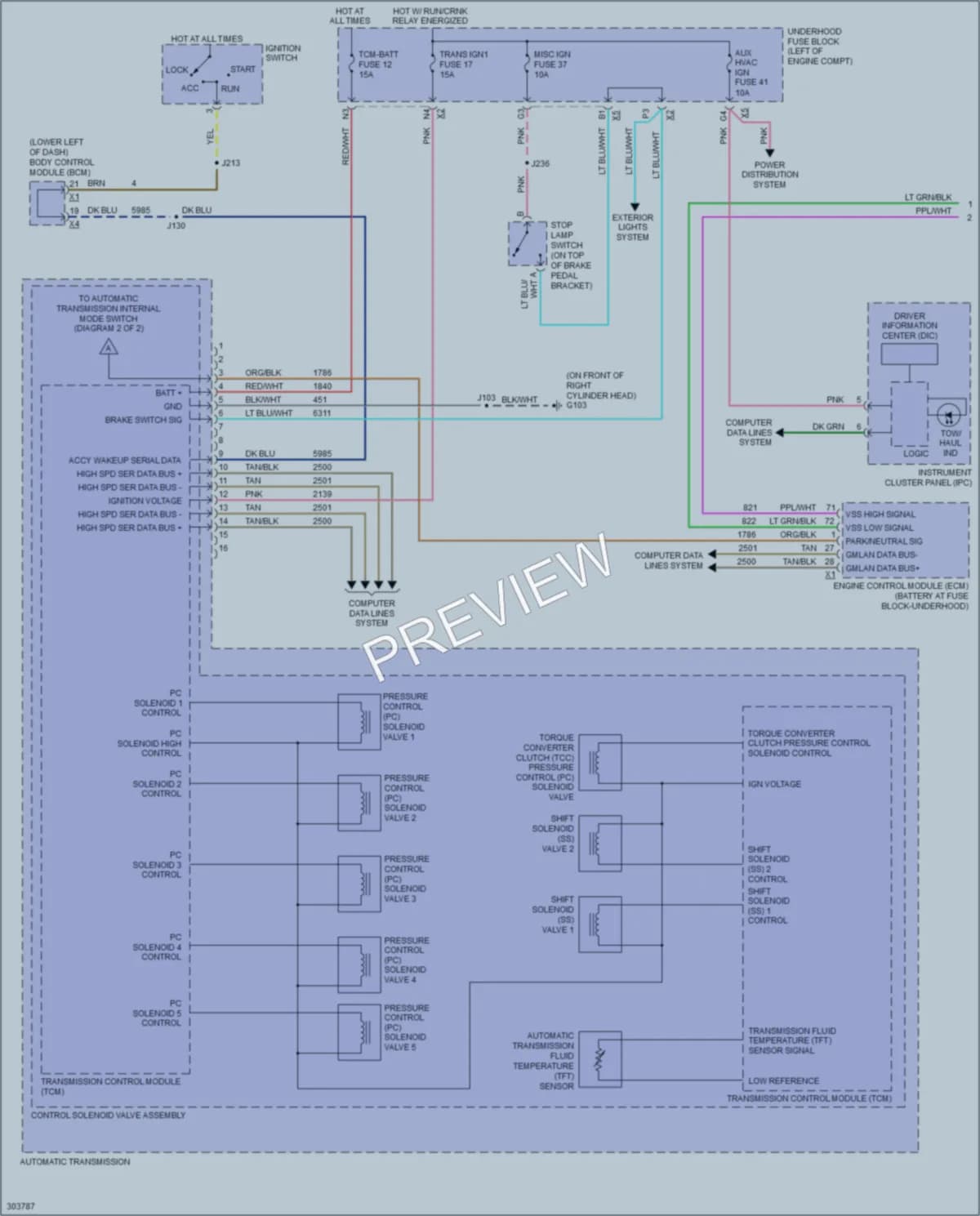 2009 HUMMER H2SUT Transmission wiring diagram preview