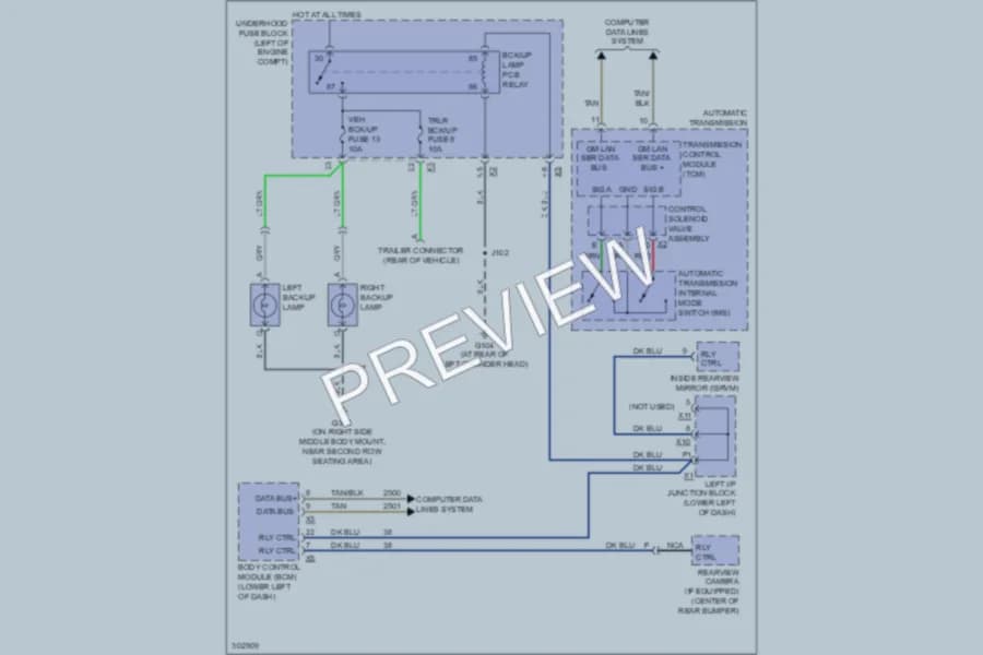 2009 HUMMER H2SUV Exterior Lights wiring diagram preview