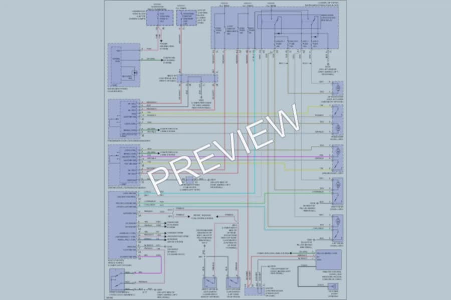 2009 HUMMER H2SUV Power Door Locks wiring diagram preview