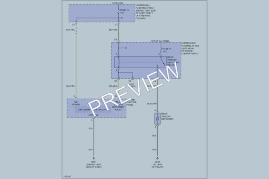 2009 Honda Element Defoggers wiring diagram preview