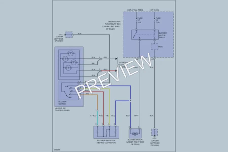2009 Honda Fit Air Conditioning wiring diagram preview