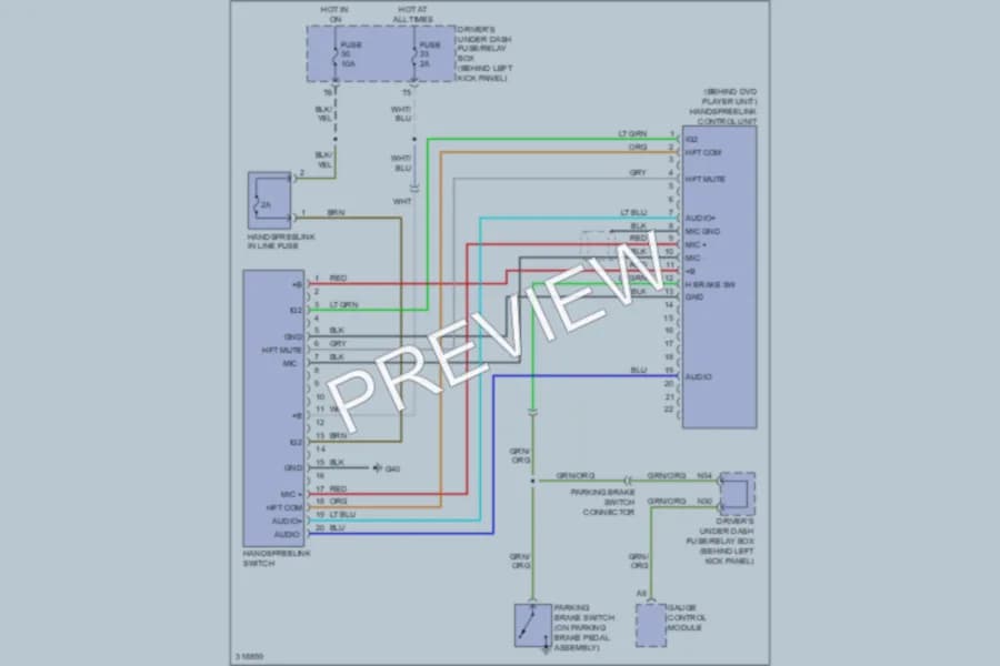 2009 Honda Odyssey Navigation wiring diagram preview