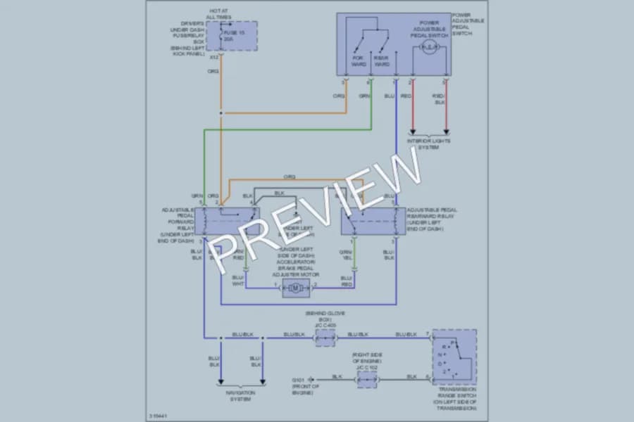 2009 Honda Odyssey Power Seats wiring diagram preview