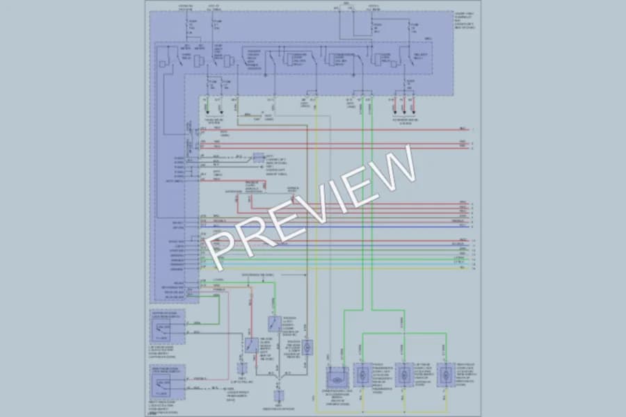 2009 Honda Pilot Power Door Locks wiring diagram preview