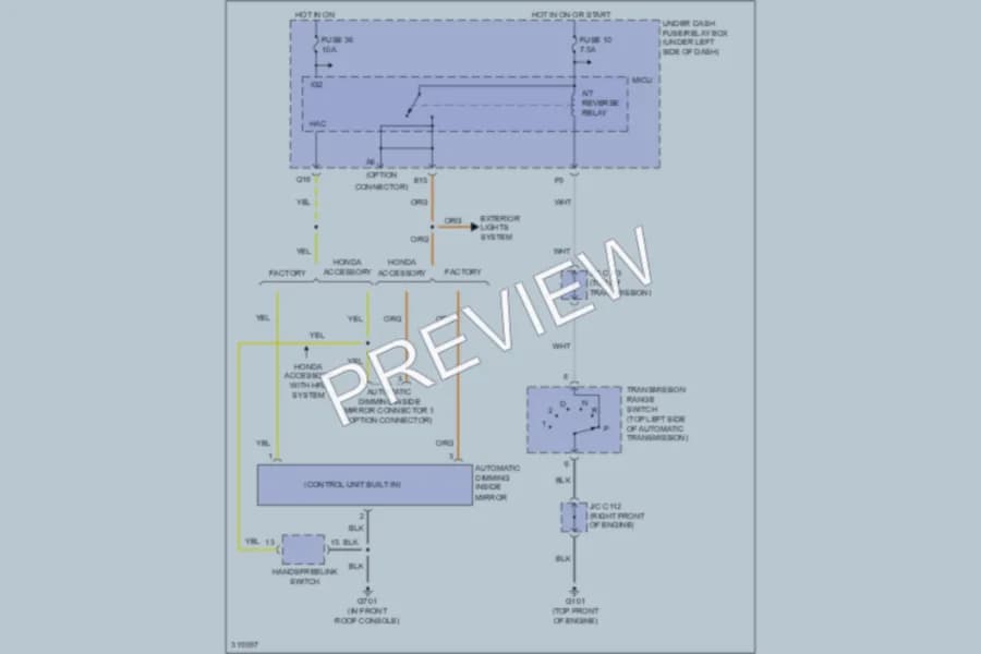 2009 Honda Pilot Power Mirrors wiring diagram preview