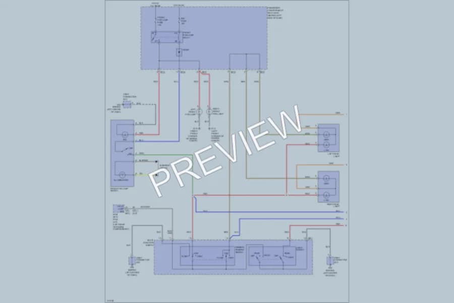 2009 Hyundai Accent Headlights wiring diagram preview