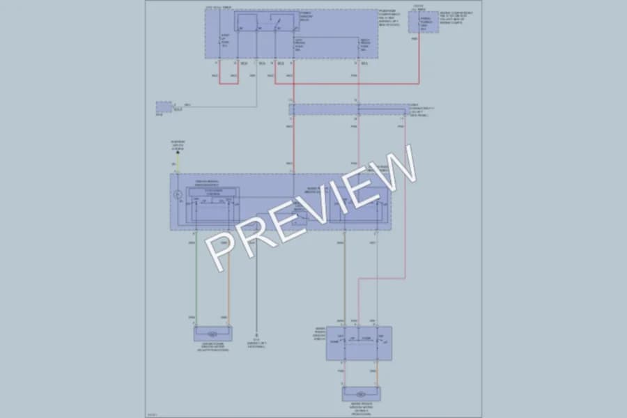 2009 Hyundai Accent Power Windows wiring diagram preview