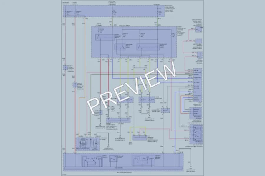 2009 Hyundai Azera Headlights wiring diagram preview