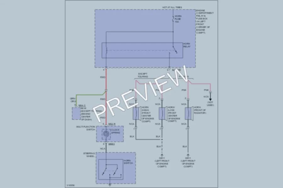 2009 Hyundai Elantra Horn wiring diagram preview