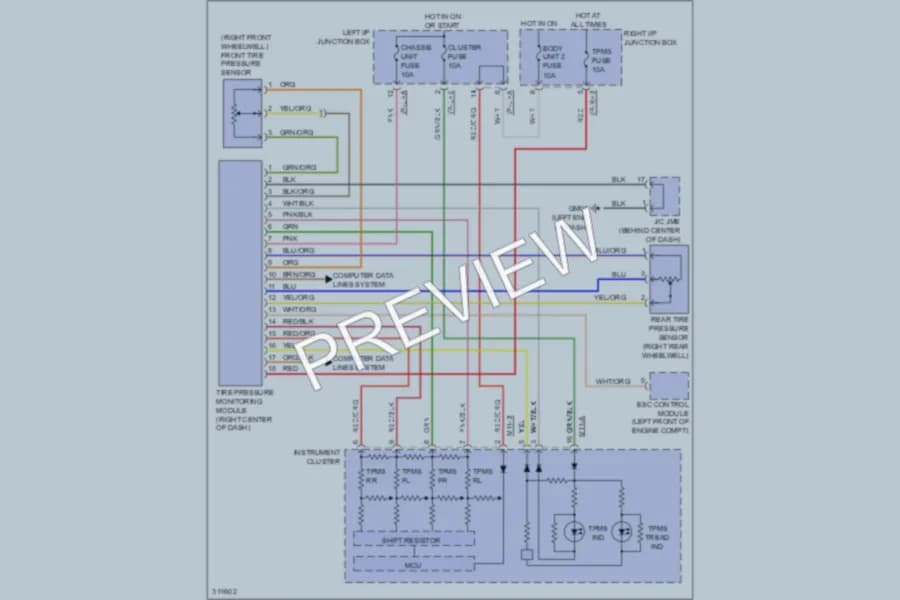 2009 Hyundai Genesis Warning Systems wiring diagram preview