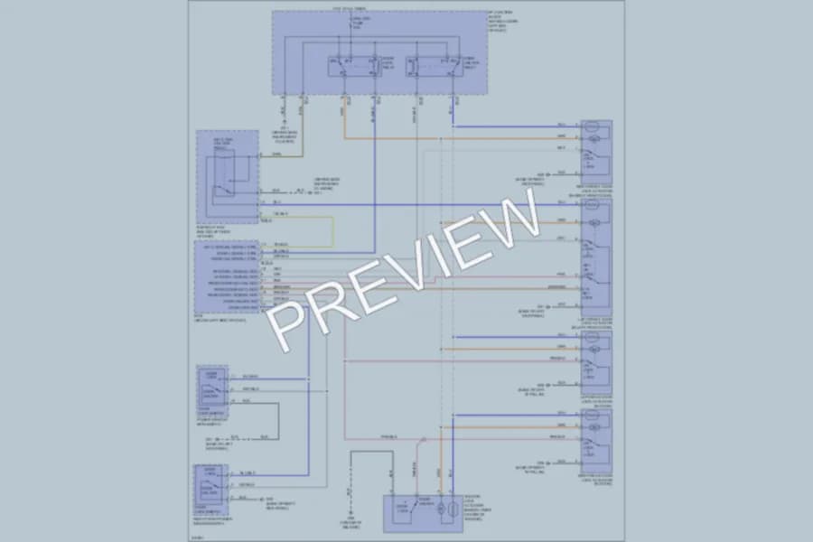 2009 Hyundai SantaFe Power Door Locks wiring diagram preview