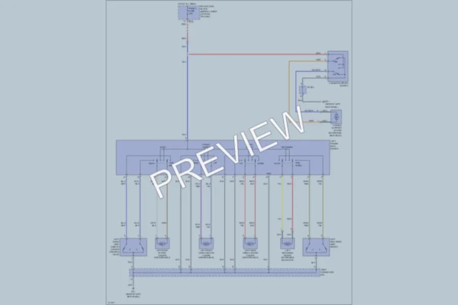 2009 Hyundai SantaFe Power Seats wiring diagram preview