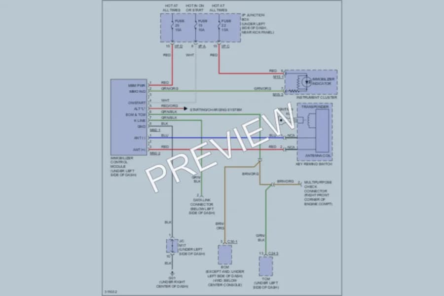 2009 Hyundai Tucson Anti Theft wiring diagram preview