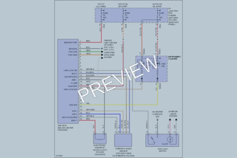 2009 Hyundai Tucson Transmission wiring diagram preview