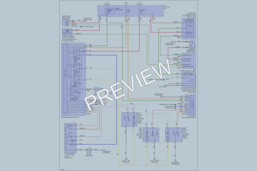 2009 Hyundai Veracruz Power Door Locks wiring diagram preview