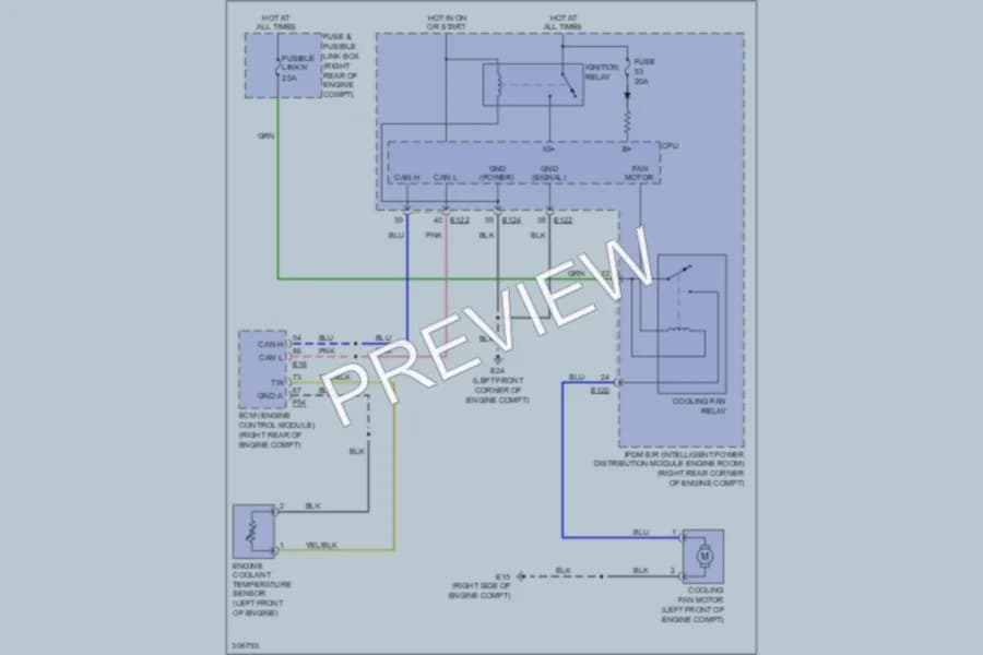 2009 Infiniti QX56 Cooling Fan wiring diagram preview
