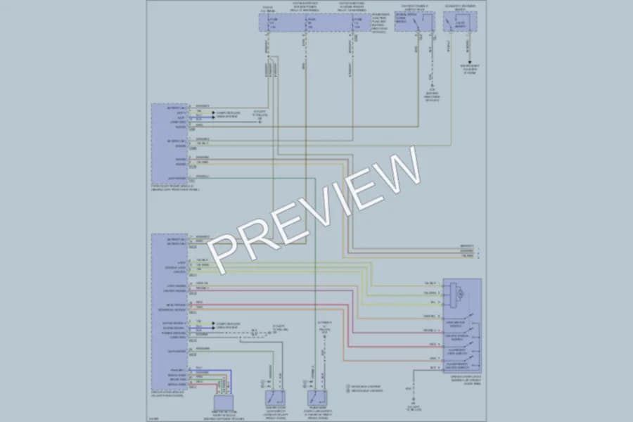 2009 Jaguar VandenPlas Power Door Locks wiring diagram preview