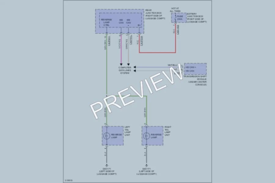 2009 Jaguar XF Exterior Lights wiring diagram preview