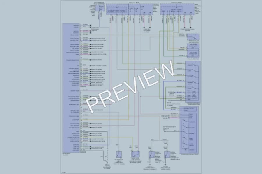 2009 Jaguar XF Instrument Cluster wiring diagram preview