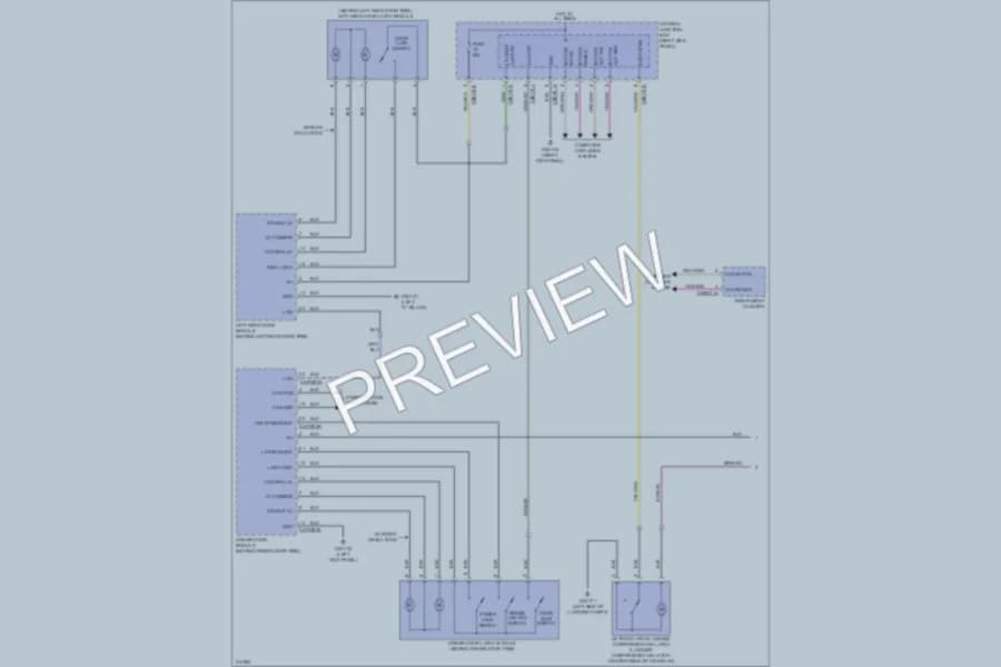 2009 Jaguar XF Power Door Locks wiring diagram preview