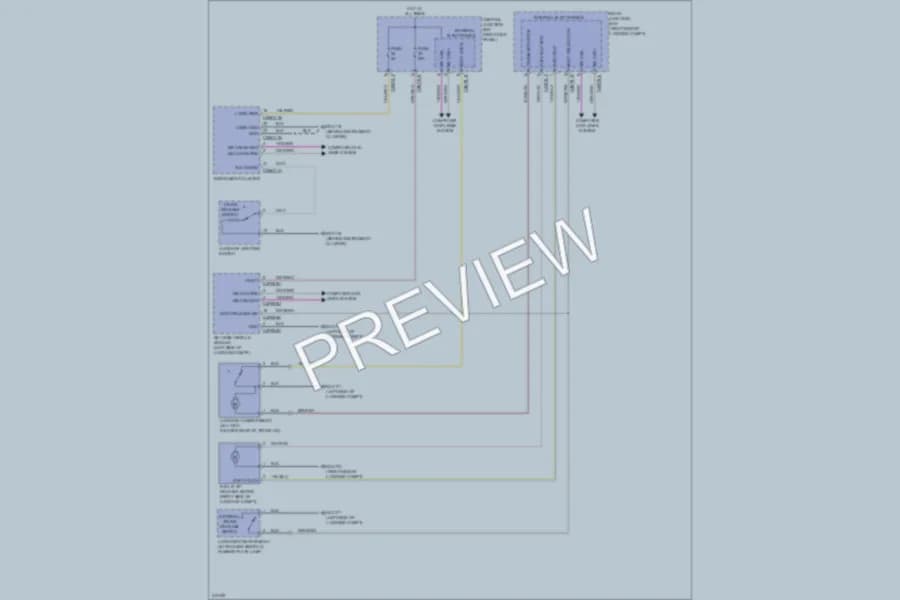 2009 Jaguar XF Trunk Tailgate Fuel Door wiring diagram preview