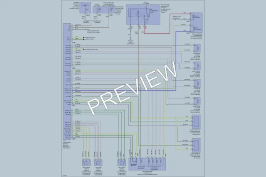 2009 Jaguar XJ8 Electronic Suspension wiring diagram preview