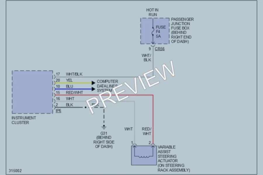 2009 Jaguar XJ8L Electronic Power Steering wiring diagram preview
