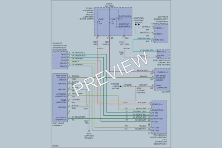2009 Jeep Patriot Shift Interlock wiring diagram preview