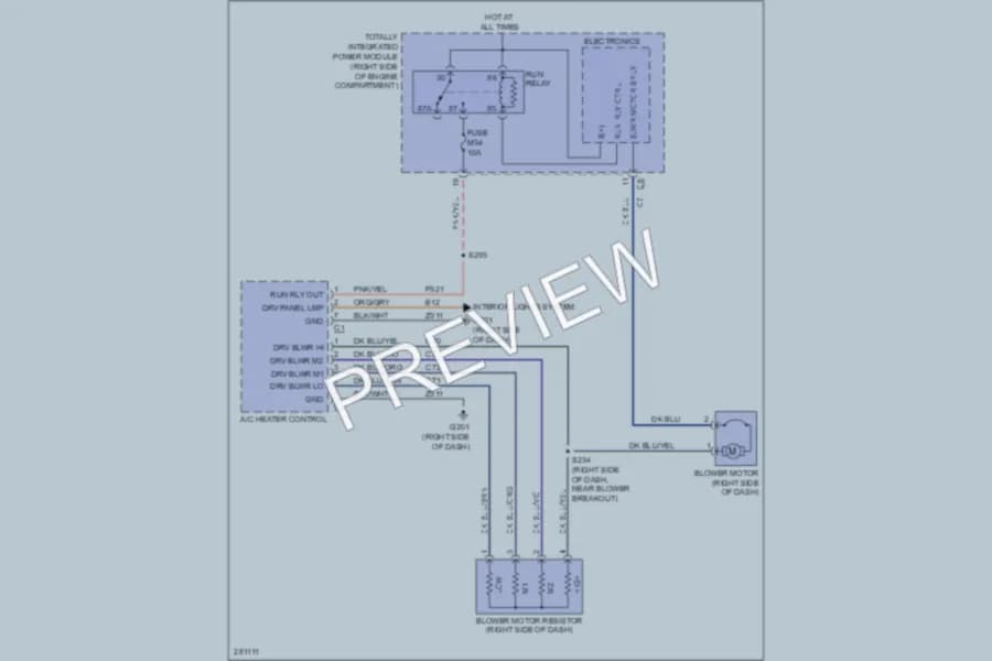 2009 Jeep Wrangler Air Conditioning wiring diagram preview