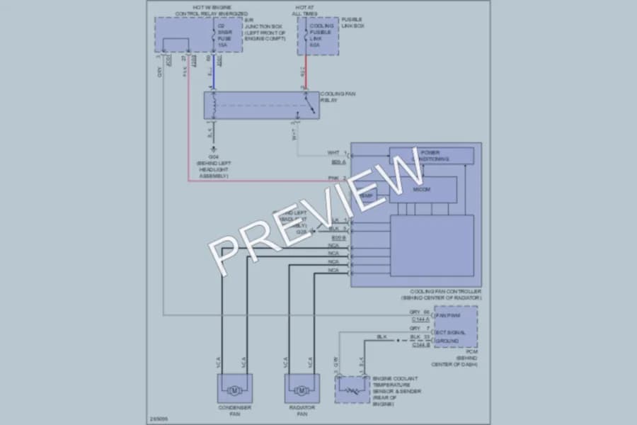 2009 Kia Amanti Cooling Fan wiring diagram preview