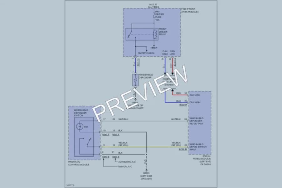 2009 Kia Borrego Defoggers wiring diagram preview