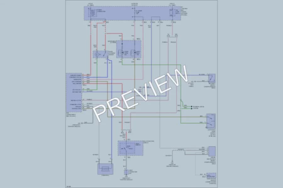 2009 Kia Rio Warning Systems wiring diagram preview