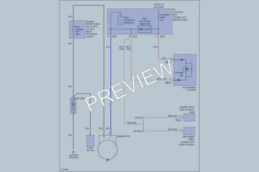 2009 Kia Rio5 Starting Charging wiring diagram preview