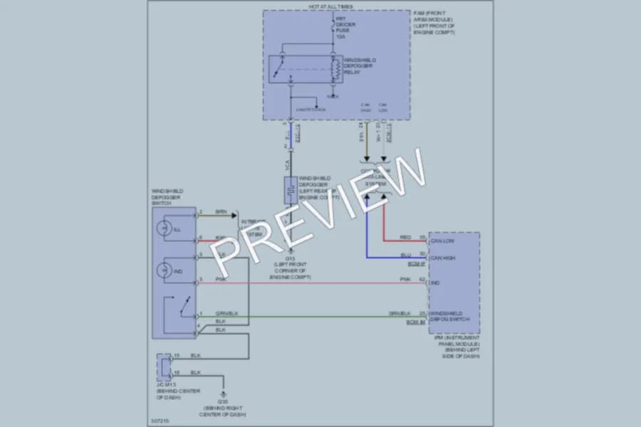2009 Kia Sedona Defoggers wiring diagram preview