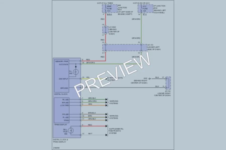 2009 Kia Sorento Instrument Cluster wiring diagram preview
