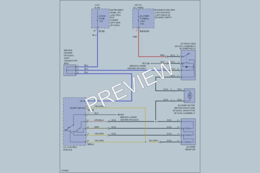 2009 Kia Spectra Air Conditioning wiring diagram preview