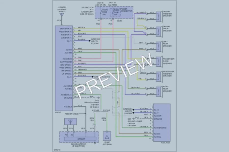 2009 Kia Spectra Radio wiring diagram preview