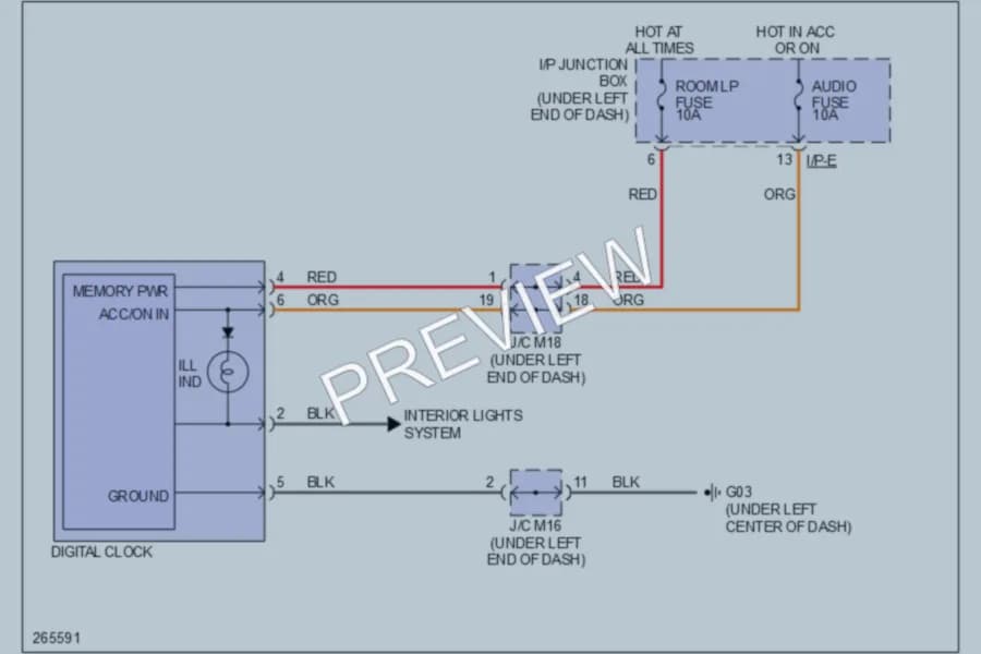 2009 Kia Sportage Instrument Cluster wiring diagram preview