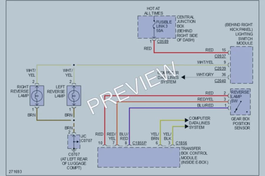2009 LandRover RangeRover Exterior Lights wiring diagram preview