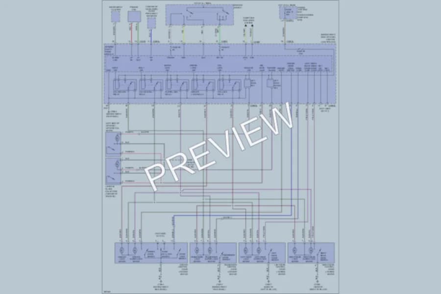 2009 LandRover RangeRoverSport Power Door Locks wiring diagram preview