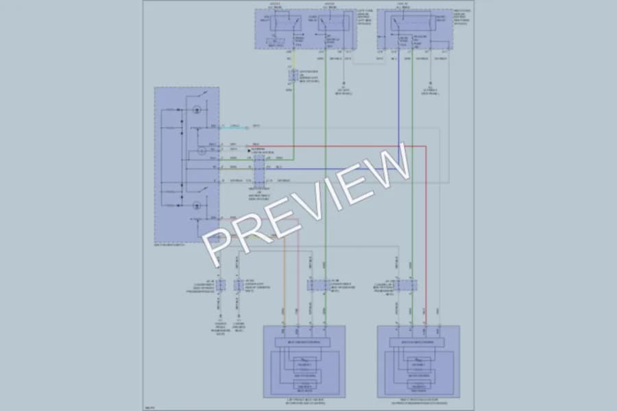 2009 Lexus GS350 Power Seats wiring diagram preview