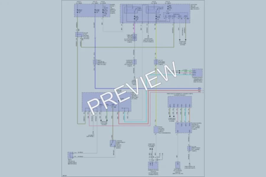 2009 Lexus GS350 Trunk Tailgate Fuel Door wiring diagram preview