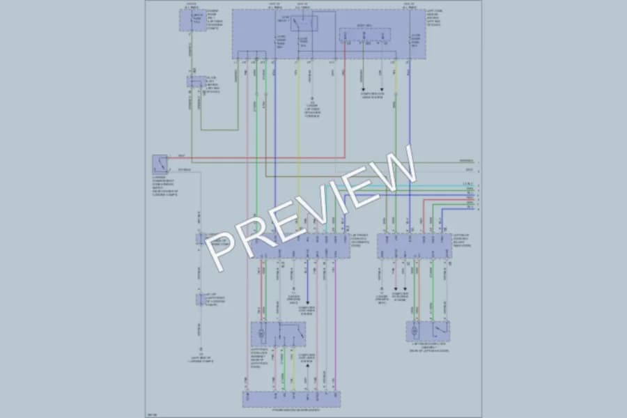 2009 Lexus GS450h Power Door Locks wiring diagram preview