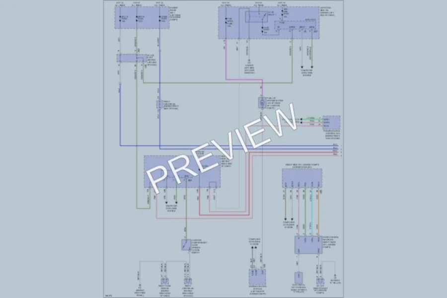 2009 Lexus GS450h Trunk Tailgate Fuel Door wiring diagram preview