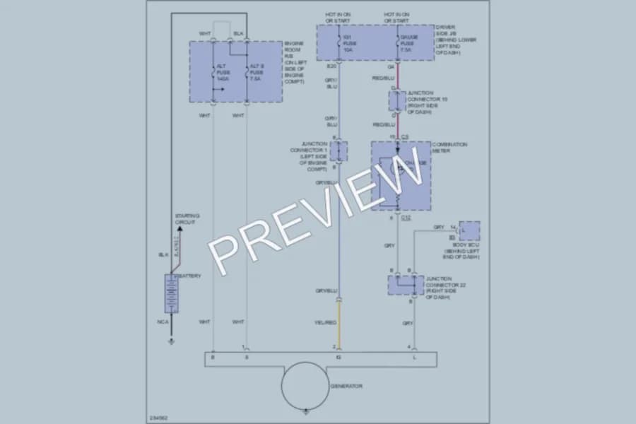 2009 Lexus GX470 Starting Charging wiring diagram preview