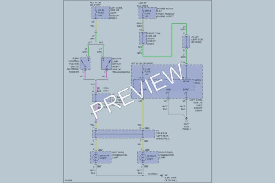 2009 Lexus IS350 Exterior Lights wiring diagram preview