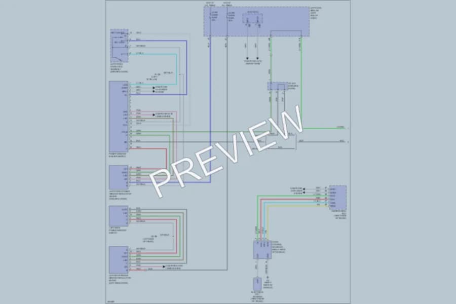 2009 Lexus IS350 Power Windows wiring diagram preview