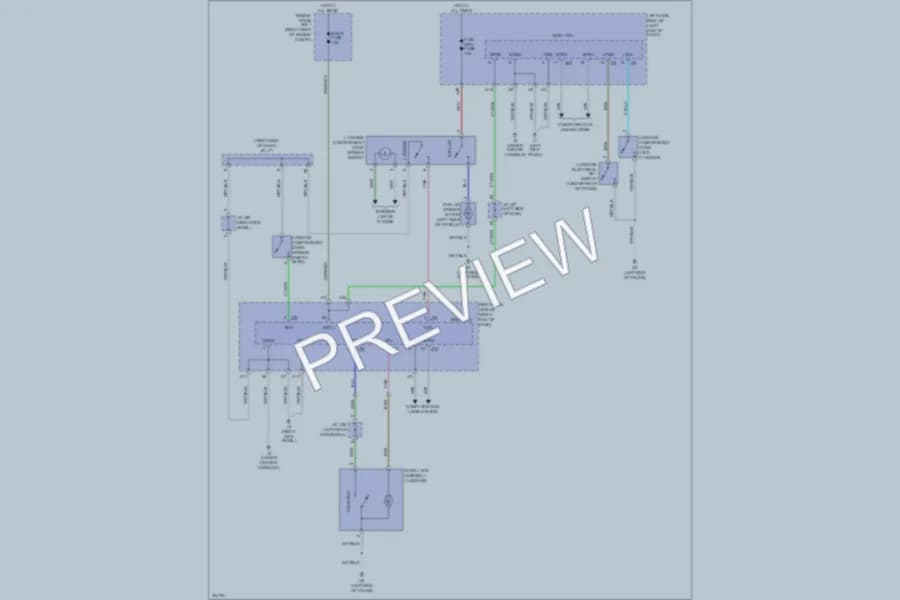 2009 Lexus IS350 Trunk Tailgate Fuel Door wiring diagram preview